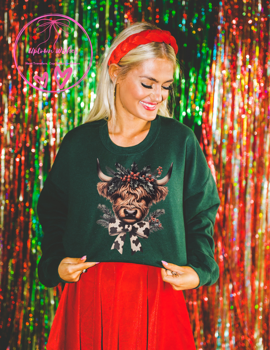 Cow Christmas Heat Transfer
