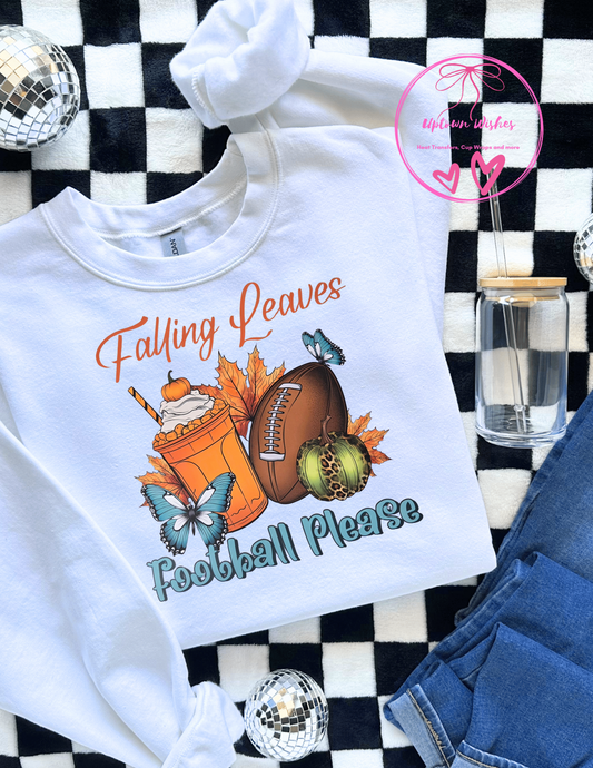 Falling Leave Football Please Heat Transfer